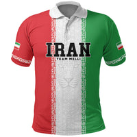 Custom Iran Football 2026 Polo Shirt Go Team Melli Flag Style