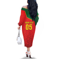 Custom Portugal 2024 Football Family Matching Off The Shoulder Long Sleeve Dress and Hawaiian Shirt Go Champions A Selecao das Quinas LT05 - Wonder Print Shop