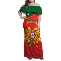 Custom Portugal 2024 Football Family Matching Off Shoulder Maxi Dress and Hawaiian Shirt Go Champions A Selecao das Quinas LT05 - Wonder Print Shop