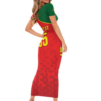Custom Portugal 2024 Football Family Matching Short Sleeve Bodycon Dress and Hawaiian Shirt Go Champions A Selecao das Quinas LT05 - Wonder Print Shop