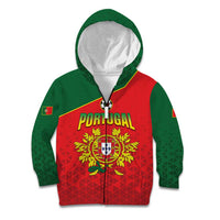 Custom Portugal 2024 Football Kid Hoodie Go Champions A Selecao das Quinas LT05 - Wonder Print Shop