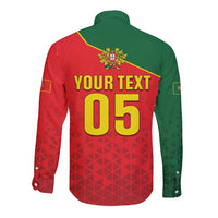 Custom Portugal 2024 Football Long Sleeve Button Shirt Go Champions A Selecao das Quinas LT05 - Wonder Print Shop