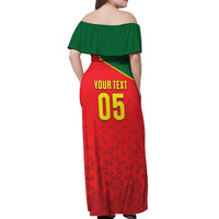 Custom Portugal 2024 Football Off Shoulder Maxi Dress Go Champions A Selecao das Quinas LT05 - Wonder Print Shop