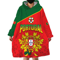 Custom Portugal 2024 Football Wearable Blanket Hoodie Go Champions A Selecao das Quinas LT05 - Wonder Print Shop
