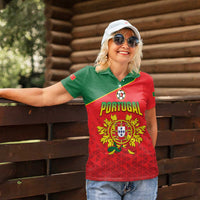 Custom Portugal 2024 Football Women Polo Shirt Go Champions A Selecao das Quinas LT05 - Wonder Print Shop
