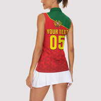 Custom Portugal 2024 Football Women Sleeveless Polo Shirt Go Champions A Selecao das Quinas LT05 - Wonder Print Shop