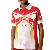 Custom Japan Rugby 2024 Kid Polo Shirt Go Cherry Blossoms LT05 - Wonder Print Shop