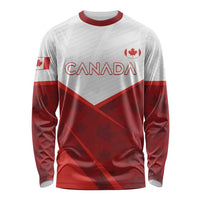 Custom Canada Rugby 2024 Long Sleeve Shirt Go Canada Simple Style LT05 - Wonder Print Shop