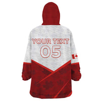 Custom Canada Rugby 2024 Wearable Blanket Hoodie Go Canada Simple Style LT05 - Wonder Print Shop