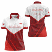 Custom Canada Rugby 2024 Women Polo Shirt Go Canada Simple Style LT05 - Wonder Print Shop