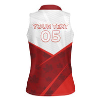 Custom Canada Rugby 2024 Women Sleeveless Polo Shirt Go Canada Simple Style LT05 - Wonder Print Shop