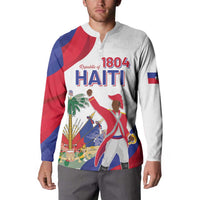 Personalised Haiti 221st Anniversary Independence Day Button Sweatshirt LT05 - Wonder Print Shop