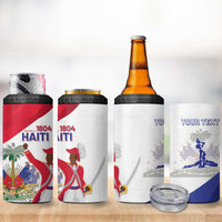 Personalised Haiti 221st Anniversary Independence Day 4 in 1 Can Cooler Tumbler LT05 - Wonder Print Shop