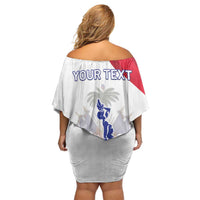 Personalised Haiti 221st Anniversary Independence Day Family Matching Off Shoulder Short Dress and Hawaiian Shirt LT05 - Wonder Print Shop