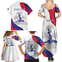 Personalised Haiti 221st Anniversary Independence Day Family Matching Summer Maxi Dress and Hawaiian Shirt LT05 - Wonder Print Shop