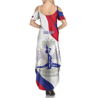 Personalised Haiti 221st Anniversary Independence Day Family Matching Summer Maxi Dress and Hawaiian Shirt LT05 - Wonder Print Shop