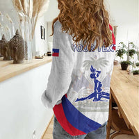 Personalised Haiti 221st Anniversary Independence Day Women Casual Shirt LT05 - Wonder Print Shop