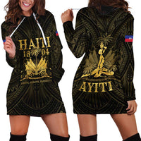 Haiti 1804 Hoodie Dress Polynesian Gold Neg Maron LT05 - Wonder Print Shop