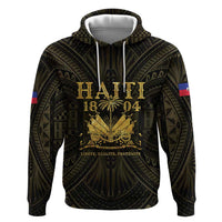 Haiti 1804 Zip Hoodie Polynesian Gold Neg Maron LT05 - Wonder Print Shop
