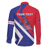 Personalised Haiti 1804 Family Matching Long Sleeve Bodycon Dress and Hawaiian Shirt Coat Of Arms Simple Style LT05 - Wonder Print Shop