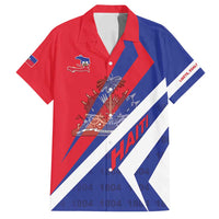 Personalised Haiti 1804 Family Matching Off Shoulder Short Dress and Hawaiian Shirt Coat Of Arms Simple Style LT05 - Wonder Print Shop