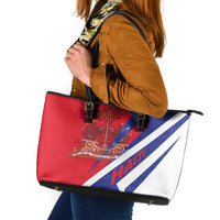 Haiti 1804 Leather Tote Bag Coat Of Arms Simple Style LT05 - Wonder Print Shop