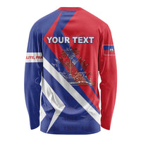 Personalised Haiti 1804 Long Sleeve Shirt Coat Of Arms Simple Style LT05 - Wonder Print Shop