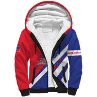Personalised Haiti 1804 Sherpa Hoodie Coat Of Arms Simple Style LT05 - Wonder Print Shop