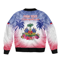 Personalised Haiti Independence Day Bomber Jacket Neg Maron Polynesian Style LT05
