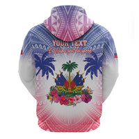 Personalised Haiti Independence Day Hoodie Neg Maron Polynesian Style LT05