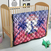 Haiti Independence Day Quilt Neg Maron Polynesian Style LT05