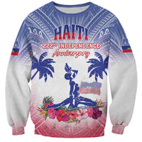 Personalised Haiti Independence Day Sweatshirt Neg Maron Polynesian Style LT05
