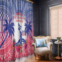 Haiti Independence Day Window Curtain Neg Maron Polynesian Style LT05 - Wonder Print Shop