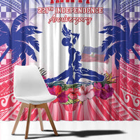 Haiti Independence Day Window Curtain Neg Maron Polynesian Style LT05 - Wonder Print Shop