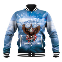 250 Years Of Freedom Baseball Jacket American Patriotic 1776 To 2026 Majestic Bald Eagle - Wonder Print Shop