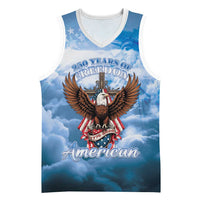 250 Years Of Freedom Basketball Jersey American Patriotic 1776 To 2026 Majestic Bald Eagle - Wonder Print Shop