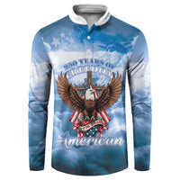 250 Years Of Freedom Button Sweatshirt American Patriotic 1776 To 2026 Majestic Bald Eagle - Wonder Print Shop