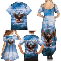 250 Years Of Freedom Family Matching Summer Maxi Dress and Hawaiian Shirt American Patriotic 1776 To 2026 Majestic Bald Eagle - Wonder Print Shop
