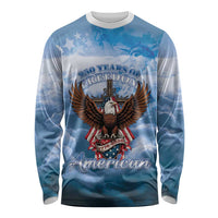 250 Years Of Freedom Long Sleeve Shirt American Patriotic 1776 To 2026 Majestic Bald Eagle - Wonder Print Shop
