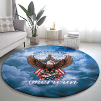 250 Years Of Freedom Round Carpet American Patriotic 1776 To 2026 Majestic Bald Eagle - Wonder Print Shop