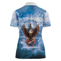 250 Years Of Freedom Women Polo Shirt American Patriotic 1776 To 2026 Majestic Bald Eagle - Wonder Print Shop