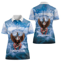 250 Years Of Freedom Women Polo Shirt American Patriotic 1776 To 2026 Majestic Bald Eagle - Wonder Print Shop