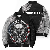 Personalized USA 250 Years Strong Bomber Puffer Jacket 4th Of July 2026 Semiquincentennial - Wonder Print Shop