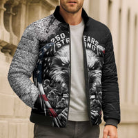 Personalized USA 250 Years Strong Bomber Puffer Jacket 4th Of July 2026 Semiquincentennial - Wonder Print Shop