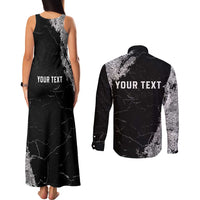 Personalized USA 250 Years Strong Couples Matching Tank Maxi Dress and Long Sleeve Button Shirt 4th Of July 2026 Semiquincentennial - Wonder Print Shop