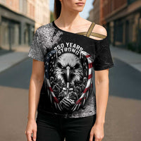 Personalized USA 250 Years Strong Cross Shoulder Shirt 4th Of July 2026 Semiquincentennial - Wonder Print Shop