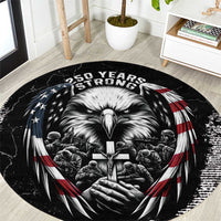 USA 250 Years Strong Round Carpet 4th Of July 2026 Semiquincentennial - Wonder Print Shop