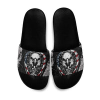 USA 250 Years Strong Slide Sandals 4th Of July 2026 Semiquincentennial - Wonder Print Shop