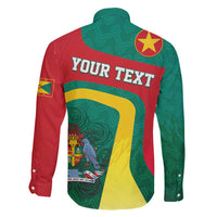 Personalised Grenada Family Matching Off Shoulder Maxi Dress and Hawaiian Shirt Coat Of Arms Unique Style