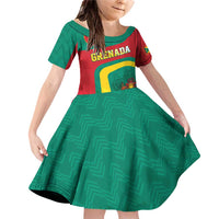 Personalised Grenada Family Matching Off Shoulder Short Dress and Hawaiian Shirt Coat Of Arms Unique Style
